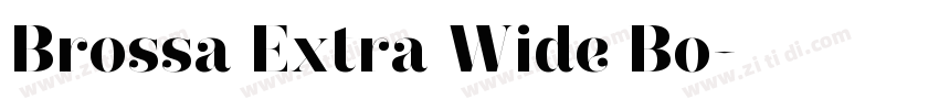 Brossa Extra Wide Bo字体转换